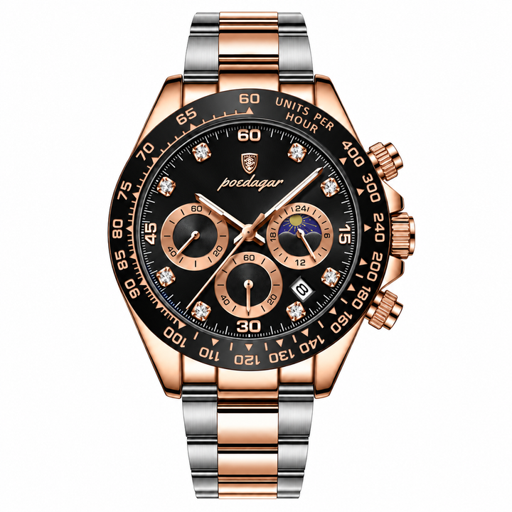 Poedagar | Midnight Chronograph Watch 29MM